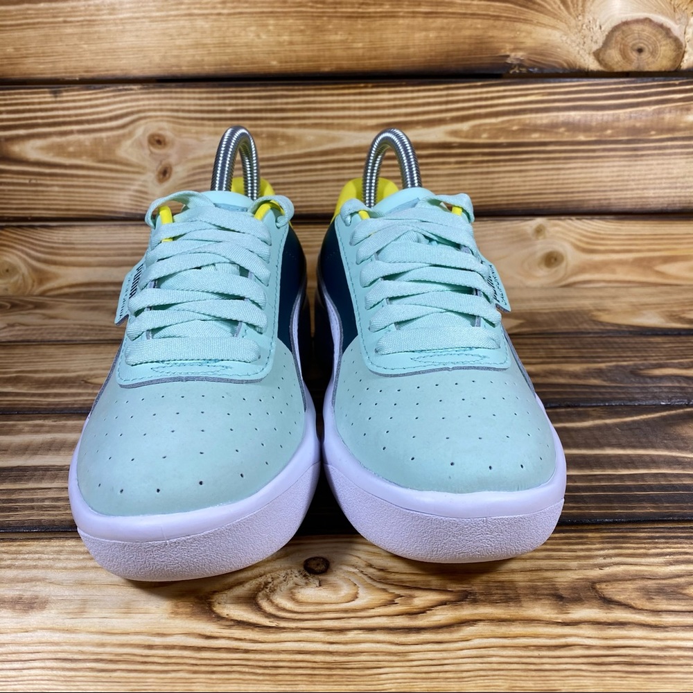 NEW Puma California Big Logo Mint Green Sneakers - Picture 2 of 8